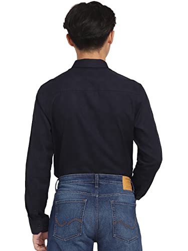Image of JACK & JONES Men's Solid Slim Fit Spread-Collar Casual Shirt