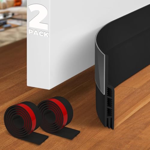 Image of Holikme Door Draft Stopper 2-Pack, Under Door Seal for Bottom Gap Filler