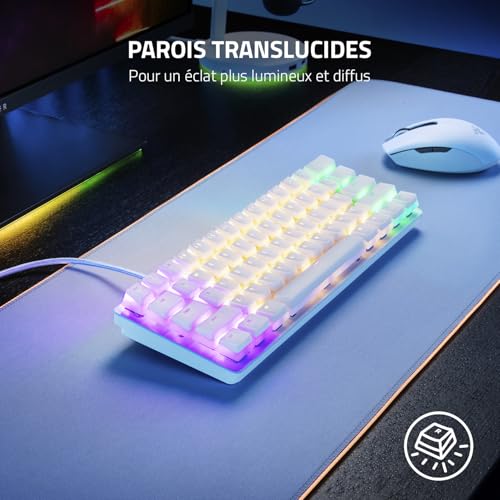 Razer Phantom Kit de Mise à Niveau de Touches Design Unique – côtés translucides – Légendes gravées au Laser en Bas – Outils de Retrait et stabilisateurs – Compatibilité Universelle – - vue 3