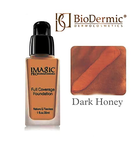 Image of Dermocosmetics PROfessional Cosmetic FULL COVERAGE FOUNDATION Natural & Flawless 30ml (Light Shade) (Dark Shade)