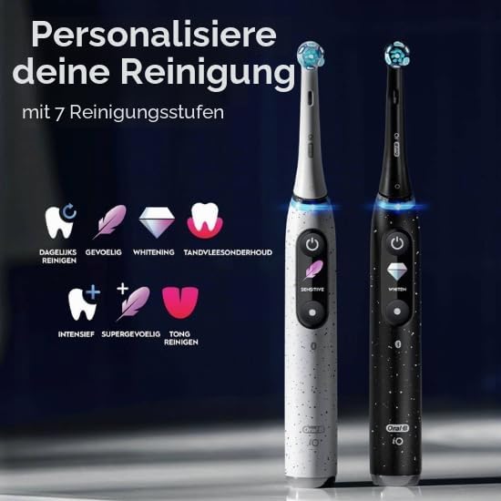 Oral-B iO 10 Special Edition, elektrische Zahnbürste, Schwarz, 1 Bürste, 1 Reiseetui mit Ladegerät