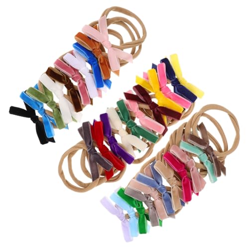 Bandeaux bébé fille UPKOCH lot de 32 pièces élastiques à nœud moelleux assortis