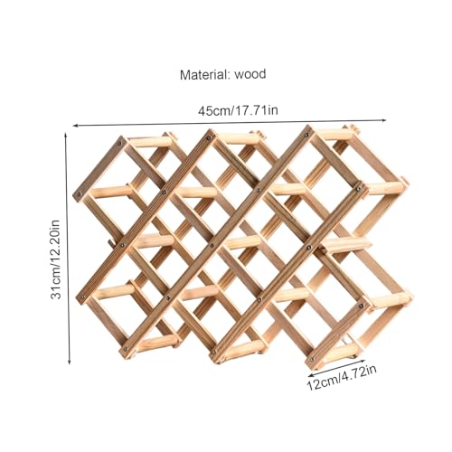 Racks à vin en bois pliables porte-bouteilles au design moderne - 6