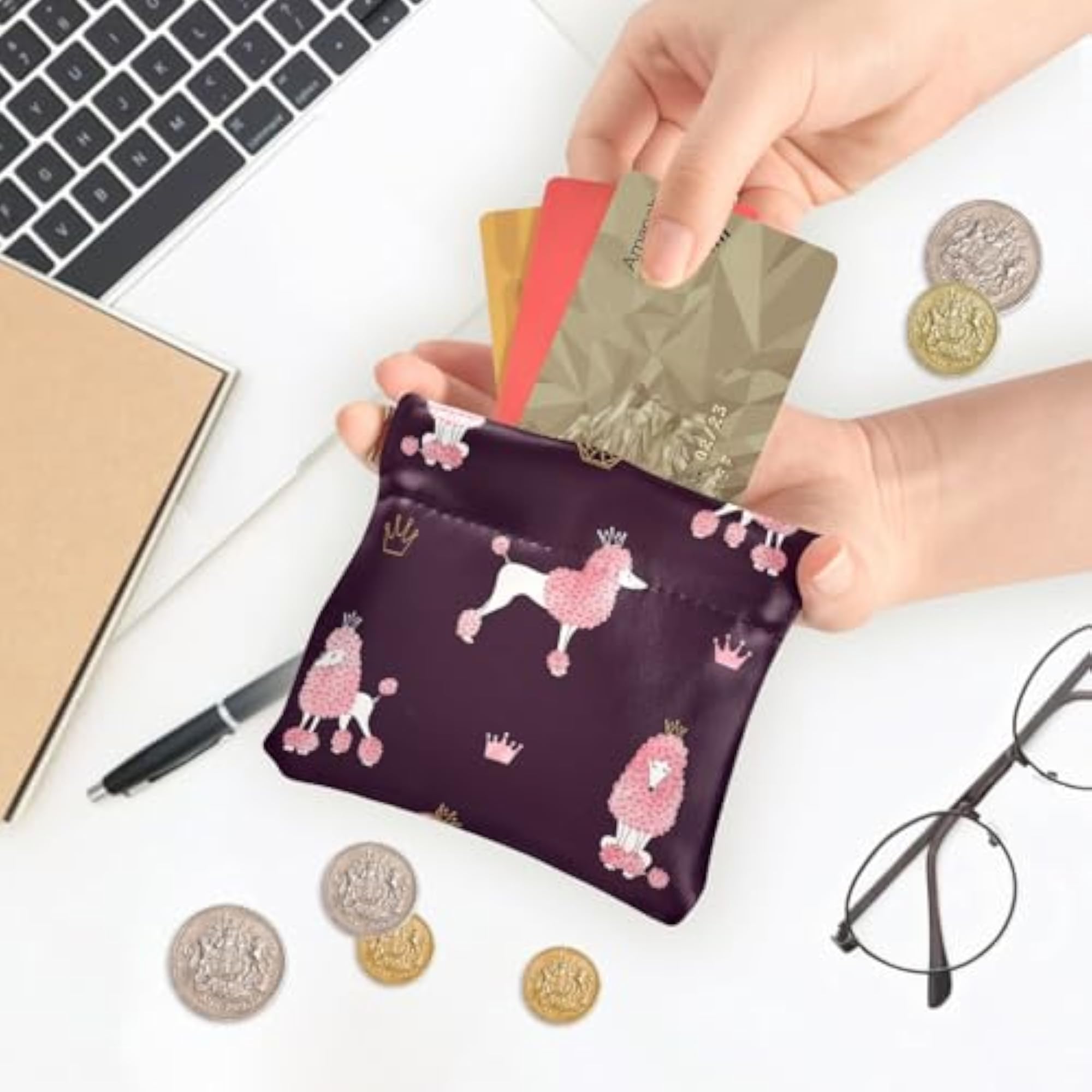 Coin Purse Change Wallet Card Case, Multicolor