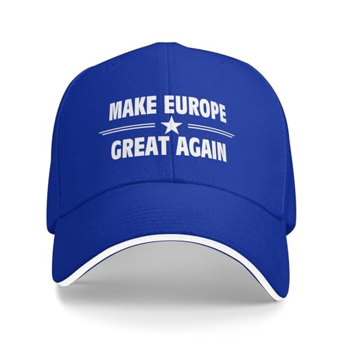NLWQEKV Casquettes Make Europe Great Again, Casquettes de Baseball Tendance pour Papa, Style Snapback