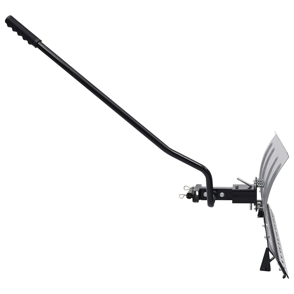 Willood Schneeschild für Rasentraktor mit Adapter Rasenmäher mit Adapter Anbausatz 3 Winkeleinstellungen Räumschild Schneepflug Schneeschieber 100 cm