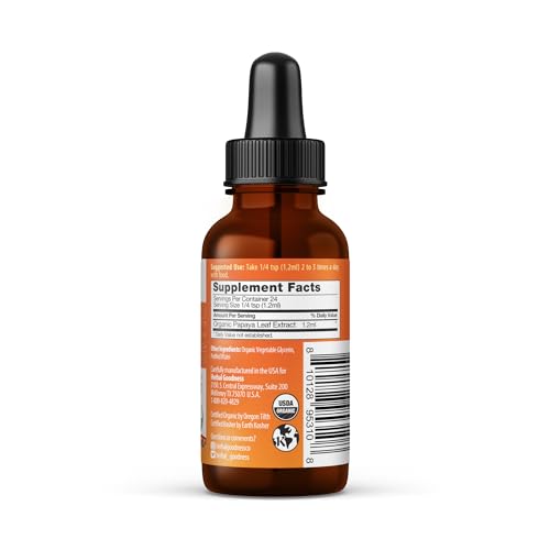 Papaya Leaf Liquid Extract for Platelets | Organic Papaya Leaves Supplement for Immune & Digestive Health Support -1oz