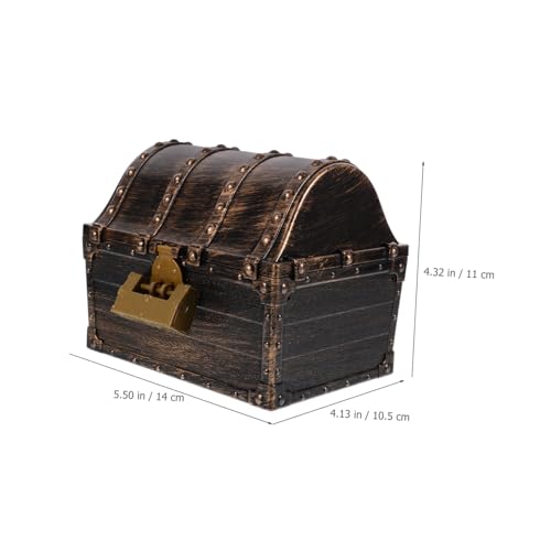 Coffre pirate vintage YARNOW multifonctionnel en lot de 4 boîtes décoratives - 8