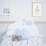 El modelo Nubes es un cabecero infantil para camas de 90, dando la forma de una nube, creando un ambiente diferente, para su dormitorio infantil.