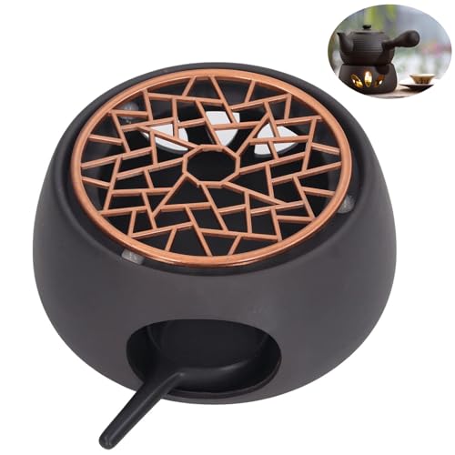 Scalda Teiera In Ceramica Con Portacandela - Scaldino Per Tè E Caffè Con Design Scolpito - Foto 10