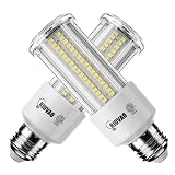 RIUVAO 40W LED Corn Bulb, 5500 Lumens Super Bright 320W Equivalent, Daylight White E26/E27 Base Corn Cob Light, Energy Saving Light Bulb for Garage, Barn, Warehouse, Fan, Indoor Outdoor Use, 2 Pack