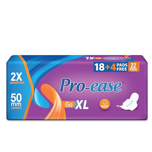 See full amazon price history chart for Pro Ease Go XL | 22 Pads | Sanitary Pads for Women | 2X absorption | Odour Control | Long Lasting Protection | 50mm Longer | 280mm Longer | Pro Ease Go XL | 22 Pads | Sanitary Pads for Women | 2X absorption | Odour Control | Long Lasting Protection | 50mm Longer | 280mm Longer | (B0CKT21DHG) Amazon Price History, Amazon Price Tracker