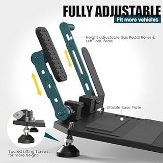 OceanicEcho Portable Left Foot Accelerator Pedal for Handicap Disabled Injured Stroke Drivers Gas Pedal LFGP Fixable Drive Assist, Black