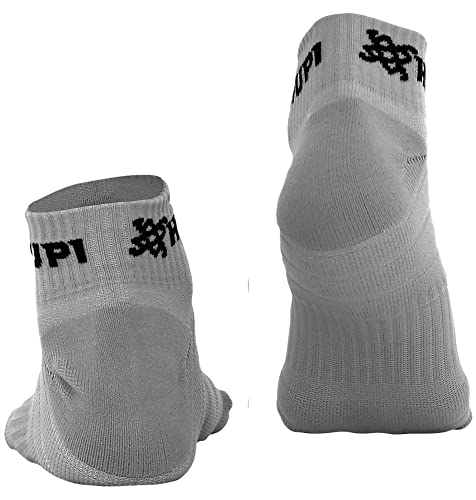 Meia Curta para Corrida HUPI Running Pro Cinza Nardo, Cor: PRETO
