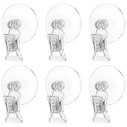 6 Pcs Aquarium Suction Cups with Clips - Aquarium Suction Cup Clips