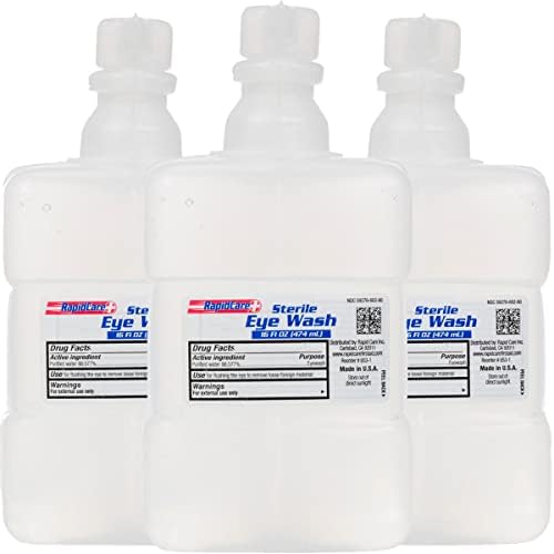 Rapid Care First Aid 66016 Sterile Isotonic Eye Wash Bottle 16 Oz cover