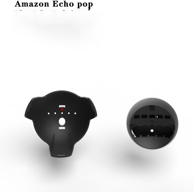 Compatible with Amazon Echo Pop Holder, Echo Pop Stand Holder, Echo Pop Wall Mount with Integrated Cable Management, No Screws Required, Speaker Accessory Rack (Echo Pop, Black, 04), 1 Piece image 2