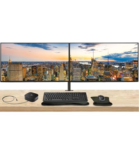Image of HP Series 7 Pro 24-inch 724pf FHD 1080p LCD Monitor 2-Pack Bundled with Daisy Chain, Desk Mount Stand, USB-C Multiport G5 Dock, MK270 Wireless Keyboard & Mouse, Gel Mouse & Wrist Pad