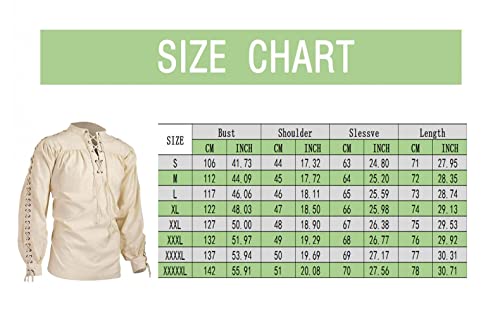 Men's Medieval Retro Shirts Lace-Up Victorian Tee Steampunk Renaissance Gothic V-Neck T-Shirts Pirate Tops Costume Beige steampunk buy now online Men's Medieval Retro Shirts Lace-Up Victorian Tee Steampunk Renaissance Gothic V-Neck T-Shirts Pirate Tops Costume Beige steampunk buy now online