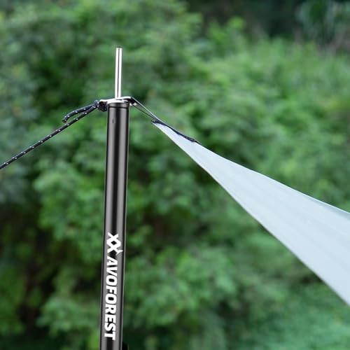 Tent Poles for Tarp, AVOFOREST Camping Tent Tarps Poles Adjustable Camping Accessories 76in Heavy Duty Poles Thicker Tent Pole with a Diameter of 0.65in for Backpacking Hiking Awning