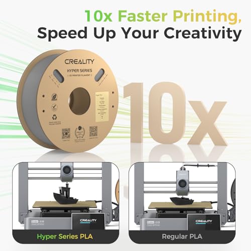 Image of Creality Hyper PLA Filament 2KG, Up to 600mm /s High Speed 3D Printer Filament PLA 1.75mm, No-Tangling Stronger Toughness Fit Most 3D Printers