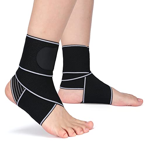 Ankle Support,Ankle Brace For Men And Women, Adjustable Ankle Compression Brace For Plantar Fasciitis, Arthritis Sprains, Muscle Fatigue Or Joint Pain, Heel Spurs, Foot Swelling,Suitable For Sports #TOP12