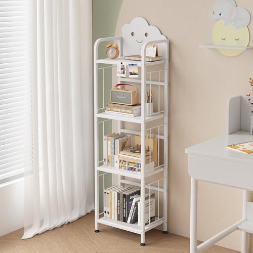 Ornestia Cute Metal Kinderregal, Bücherregal Aufbewahrungsregal für Kinder, Standregal,Büro Arbeitszimmer,Kinderzimmer (Weiß) Ornestia Cute Metal Kinderregal, Bücherregal Aufbewahrungsregal für Kinder, Standregal,Büro Arbeitszimmer,Kinderzimmer (Weiß)