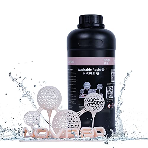 NOVA3D UVレジン水洗可能 405nm LCD SLA 3Dプリンター用 な光硬化 3D樹脂 1000g ベージュの商品画像（Amazon）