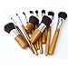 Produktbild HJSMZ Professionelles 11 pcs Make Up Pinsel Set Premium Schminkpinsel Premium Synthetisches Haar Kosmetikpinsel Set Hochwertiger Kosmetik Make Up Pinsel Set Holzgriff