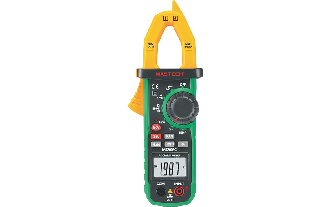 MASTECH MS2000G MS2001/C MS2006B MS2008 MS2009A/C Digital Clamp Meter Current Pliers Voltage Circuit Tester Pincers Multimeter Homeheld Professional Electrical Tool(MS2009C)
