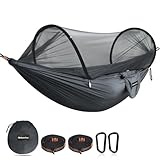 NATUREFUN Hamaca de Viaje Ultraligera con mosquitero para Acampar 300kg de...