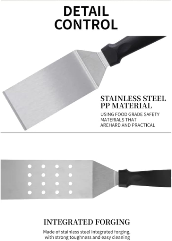 LUPERINI. Barbecue Turner Set. Stainless Steel Set. Grill Spatula for Meat, Fish, Egg, Pancake, Burger and Vegetable. Spatula for Restaurant, Bar, Hotel, Kitchen, Gift. Grilling Accessories.