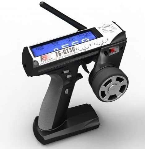 FlySky FS-GT3C 2.4G 3-Channel Transmitter with GR3E Receiver for RC Cars Boat (Silver)