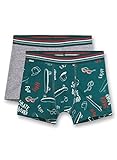 s.Oliver Jungen DP Short Allover/Uni blau Unterwäsche, Atlantic, 104 (2er Pack)