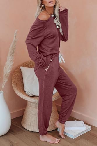 AUTOMET Lounge Sets for Women Comfy 2 Piece Pajamas Sets Fall Loungewear Pjs Outfits Sweatsuits with Sweatpants 20252