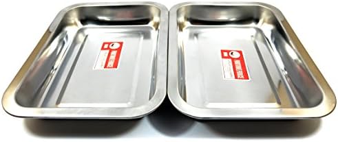FoFo Set of 2 rectangular stainless steel cooking sheet tray