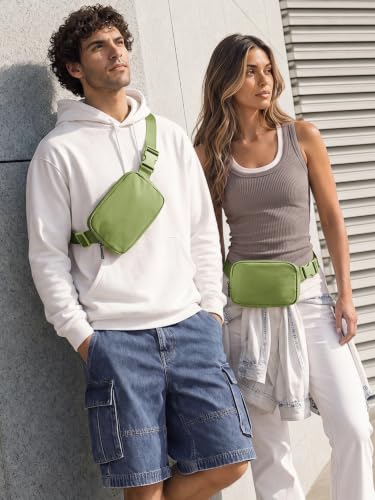 Image of ODODOS Unisex Mini Belt Bag with Adjustable Strap Small Fanny Pack for Workout Running Traveling Hiking, Olive