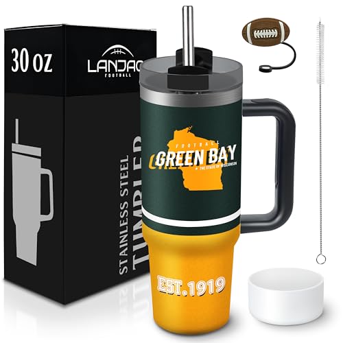 Image of Tumbler 30oz Straight Skinny Portable Handle Car Cups With Anti slip Sleeve Straw Dust Cover, Sports Travel, Stainless Steel Insulated Gifts for Men Women Fans
