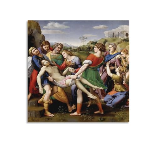 Toile Raphaël La Déposition du Christ une œuvre inspirante de 40x40 cm