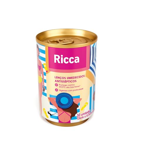 Ricca Lenços Umedecidos Antissépticos 30 unidades