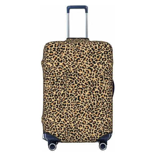 Leopard Print Print Luggage Cover For Suitcase,Washable Elastic Travel Suitcase Protector With Zipper Closure And Bottom Buckle – Fits 18-32