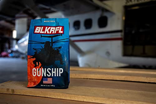 Black Rifle Coffee Gunship Roast (Light Roast) Whole Bean Coffee, 12 Ounce Bag Of Coffee Beans, Light Roast Coffee Beans, Light Caramel Tasting Notes And An Ultra Smooth Finish, Helps Support Veterans And First Responders #TOP5