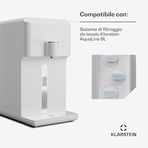 Klarstein AquaFina - Filtro CF, sistema filtrante 2 in 1, depurazione d'acqua, filtro a carboni attivi - 4