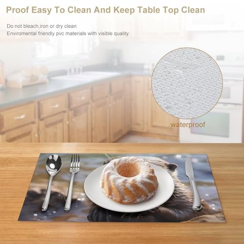 Set de table loutre en vinyle antidérapant lavable et isolant pour décoration cuisine - 5