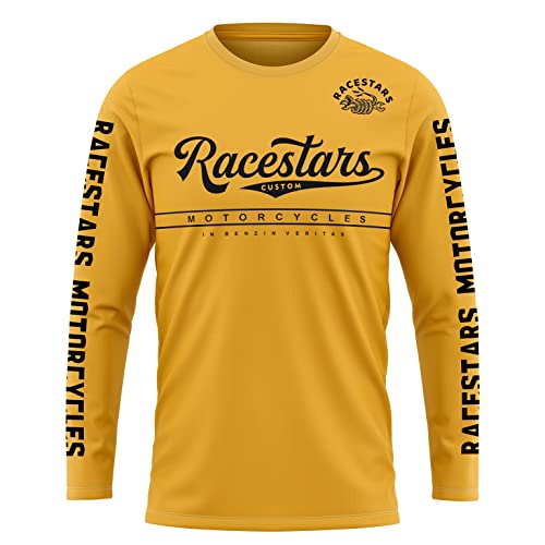 RACESTARS Motocross MTB Jersey Long Sleeve Riding Shirt Men Cycling Jersey Anti-uv Mountain Bike T Shirt