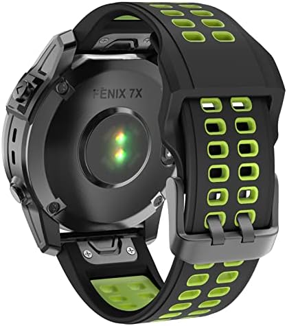 ISABAKE Watch Strap for Fenix 6X / Fenix 7X / Fenix 5X, 26mm QuickFit Silicone Wristband for Garmin Enduro, Tactix Delta, Fenix 3 HR