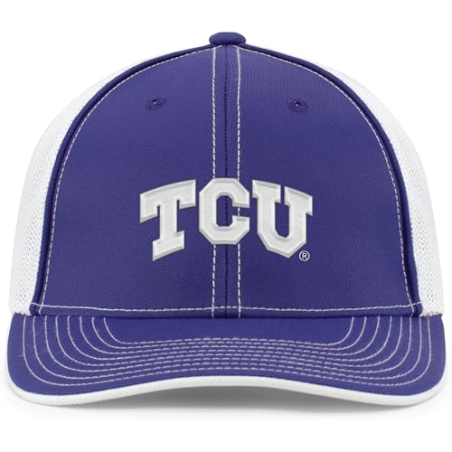 Pacific Headwear Standard NCAA Trucker PacFlex Closed Back Stylish Cap for College Sports Fans, Multi