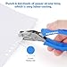 AEFFNOC Single Hole Punch, One Hole Puncher with Soft Grip Handle, 1/4 Inch Paper Hole Punches, Small Hole Punchers with Paper Mess Tray, 6 Sheets Capacity, for Crafts, Scrapbooks (Blue)