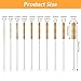 MBAIYO 20 PCS Brass Wire Tube Brushes Bottle Brush Set, 11Inch Long Pipe Cleaners with 10 Sizes for Metal Glass Straw Jewelry Cleaning Bore Brushes Pipe Brush