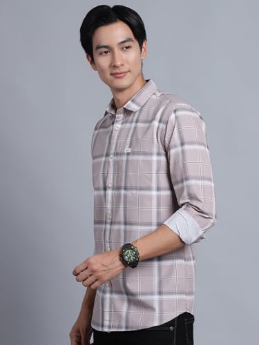 Image of Majestic Man Men Box Checkered Slim Fit Cotton Casual Shirt